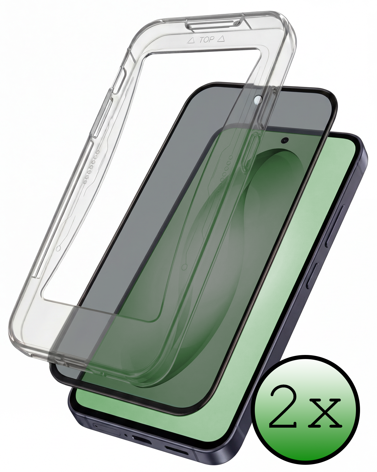BASEY. BASEY. Samsung Galaxy S26 Plus Hybrid Privacy Screenprotector - 2 PACK