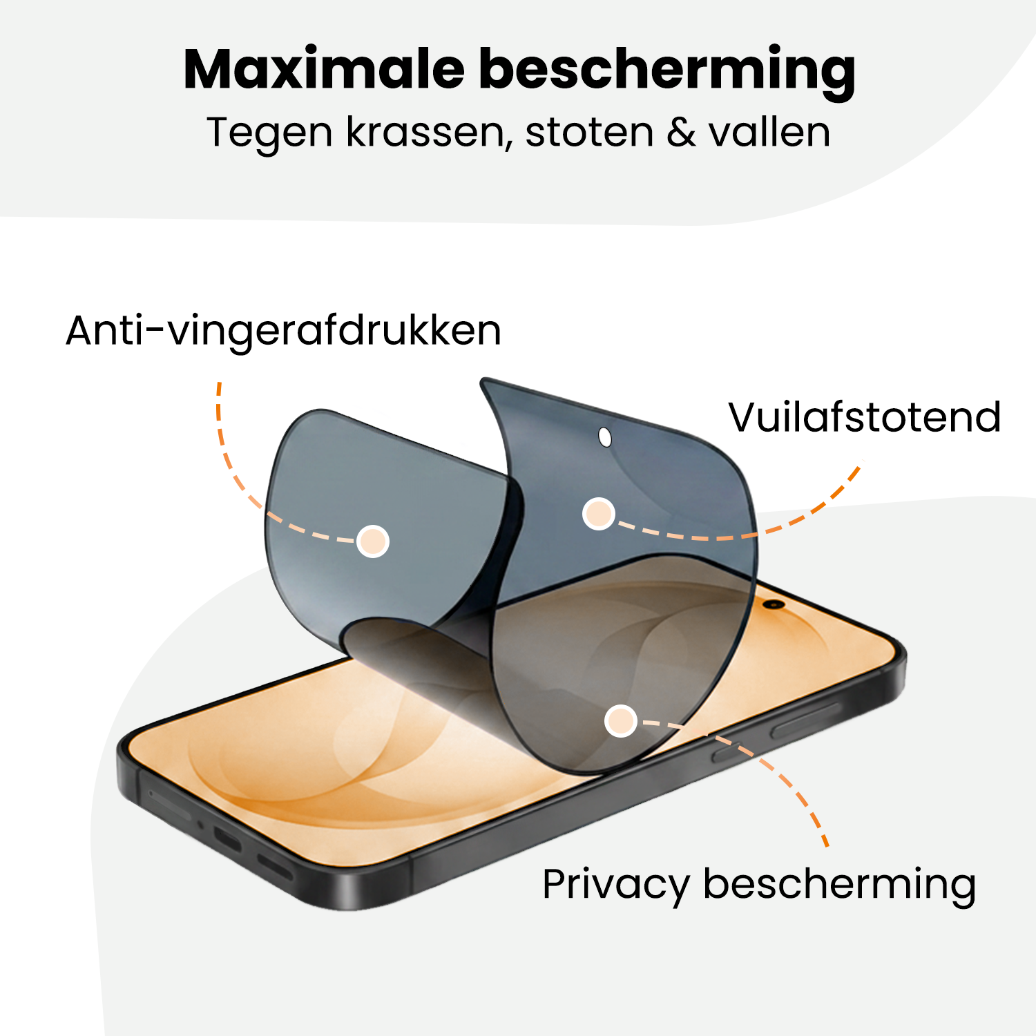 Nomfy Nomfy Samsung Galaxy S26 Plus Hybrid Privacy Screenprotector