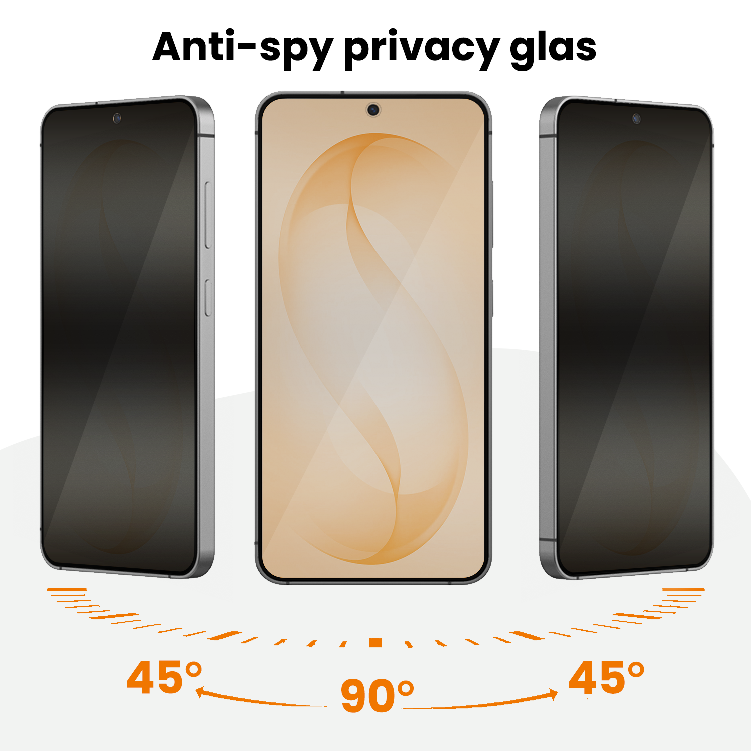 Nomfy Nomfy Samsung Galaxy S26 Plus Hybrid Privacy Screenprotector - 3 PACK