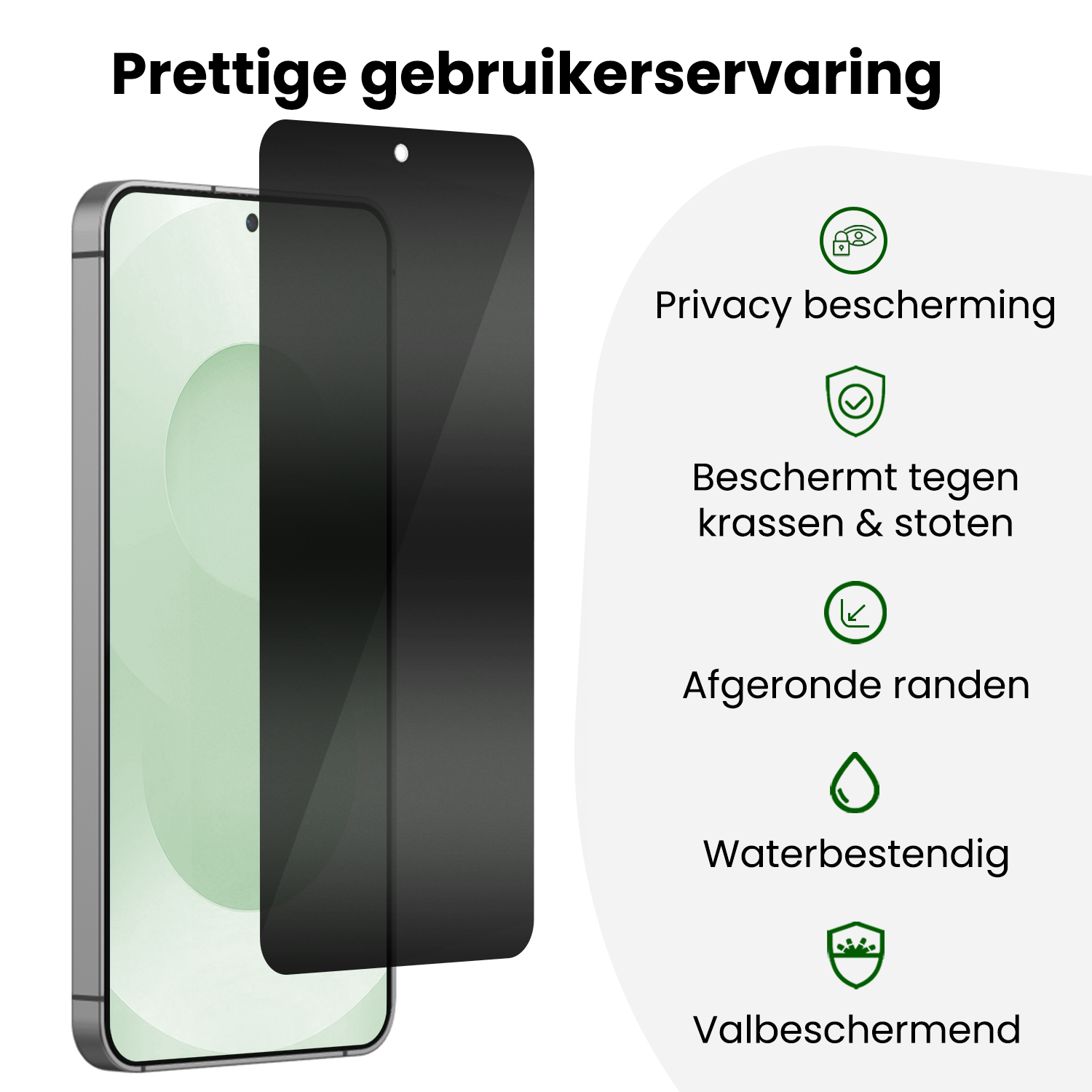 BASEY. BASEY. Samsung Galaxy S25 FE Hybrid Privacy Screenprotector - 3 PACK