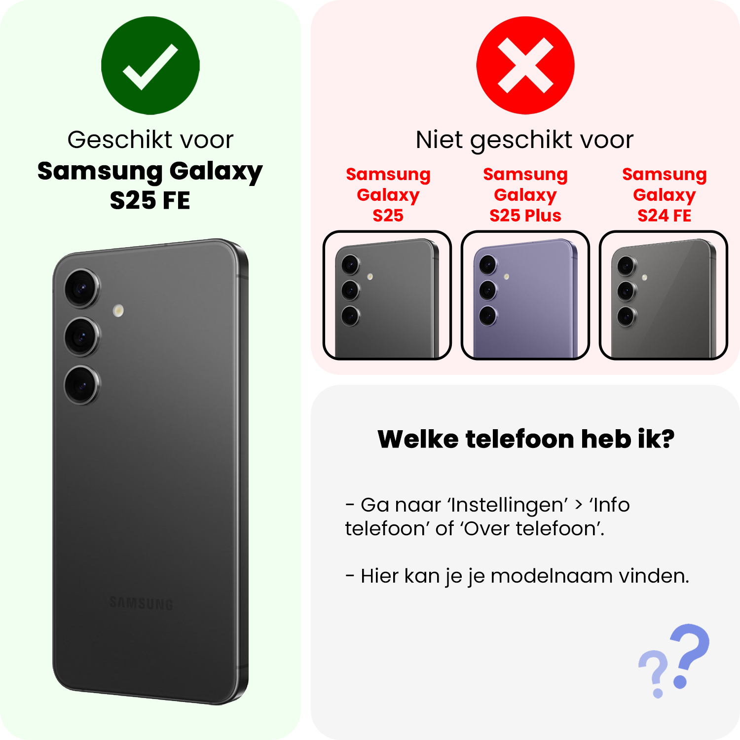 BASEY. BASEY. Samsung Galaxy S25 FE Hybrid Privacy Screenprotector - 3 PACK