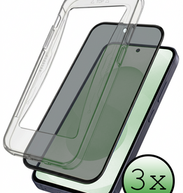 BASEY. BASEY. Samsung Galaxy S25 FE Hybrid Privacy Screenprotector - 3 PACK