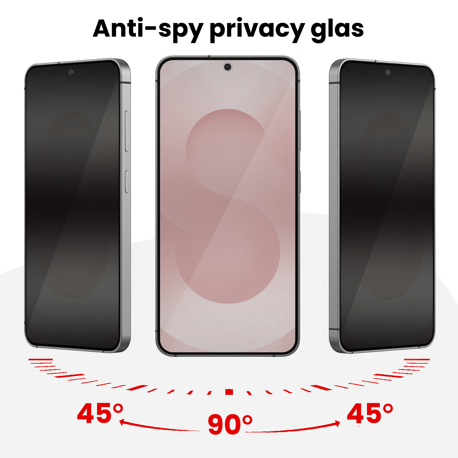 NoXx NoXx Samsung Galaxy S25 FE Hybrid Privacy Screenprotector