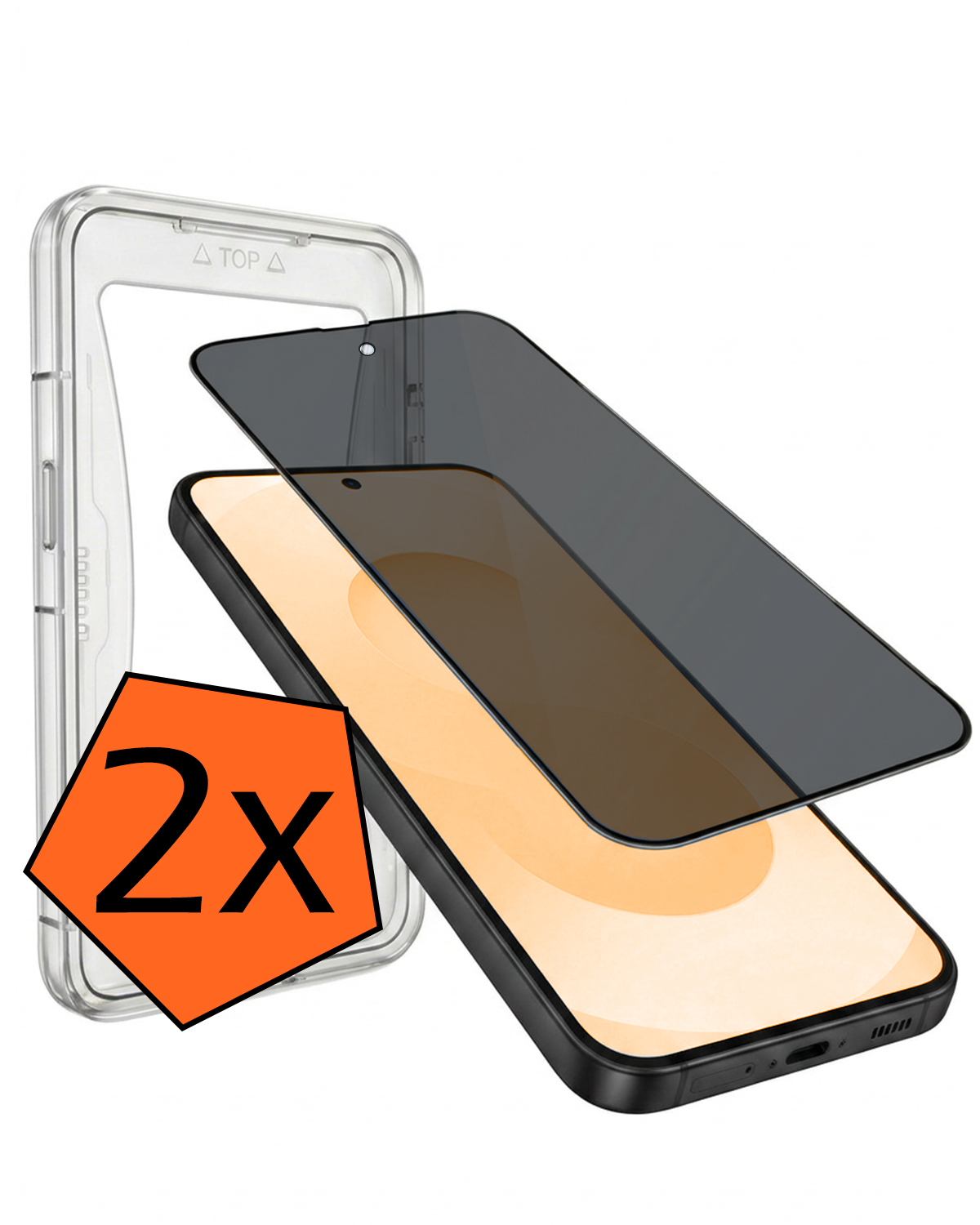 Nomfy Nomfy Samsung Galaxy S25 FE Hybrid Privacy Screenprotector - 2 PACK