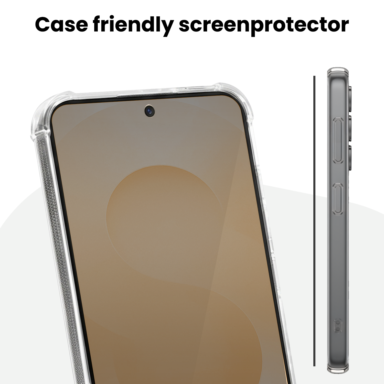 Nomfy Nomfy Samsung Galaxy S25 FE Hybrid Privacy Screenprotector - 3 PACK