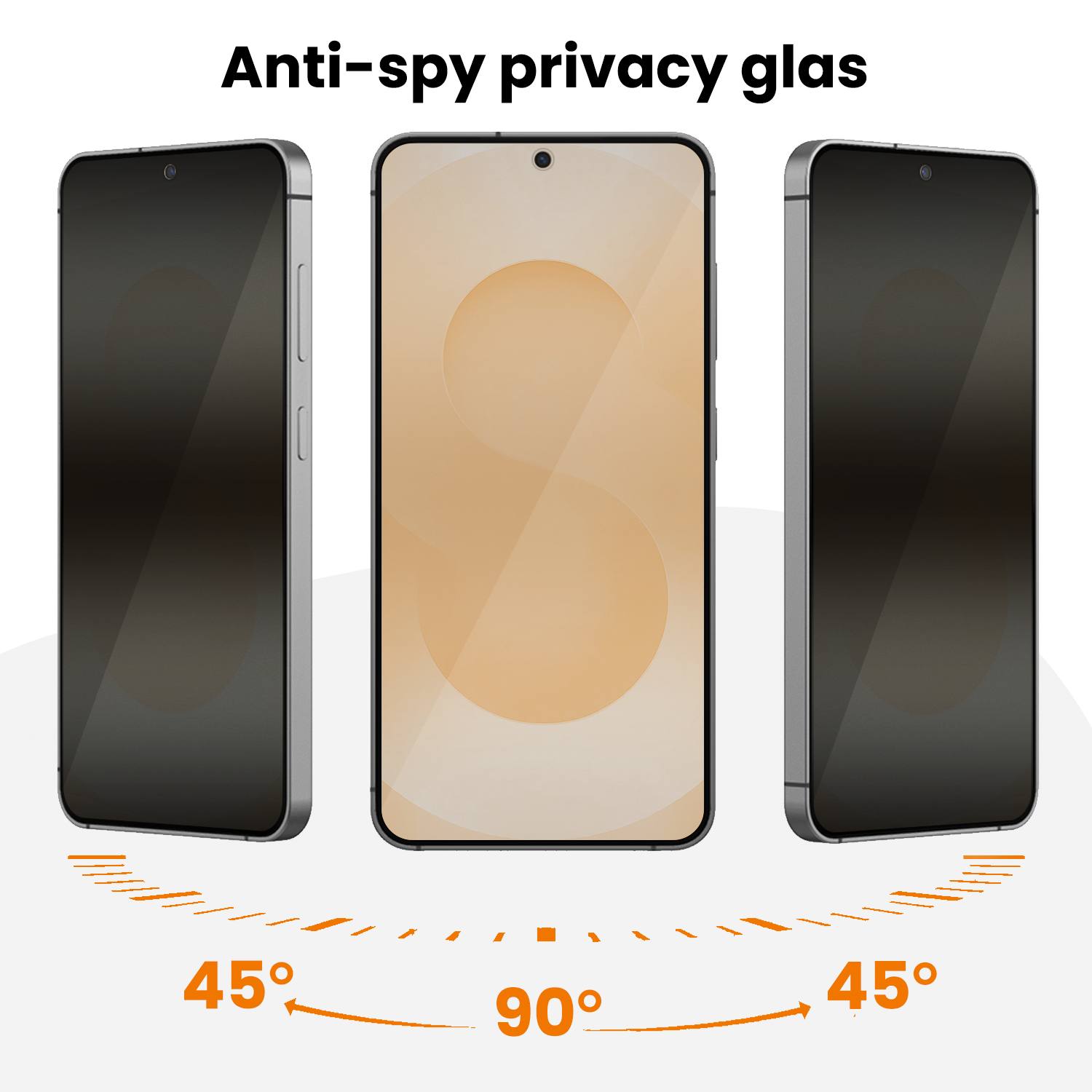 Nomfy Nomfy Samsung Galaxy S25 FE Hybrid Privacy Screenprotector - 2 PACK