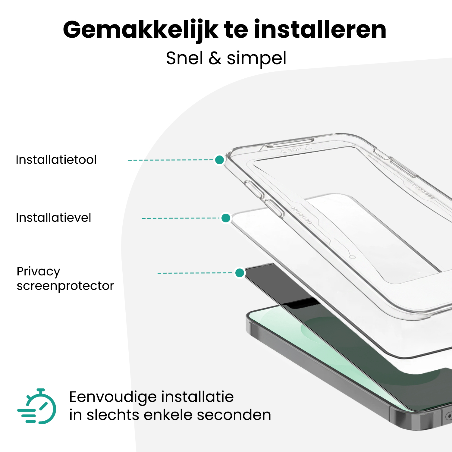 Forterra Forterra Samsung Galaxy S25 FE Hybrid Privacy Screenprotector