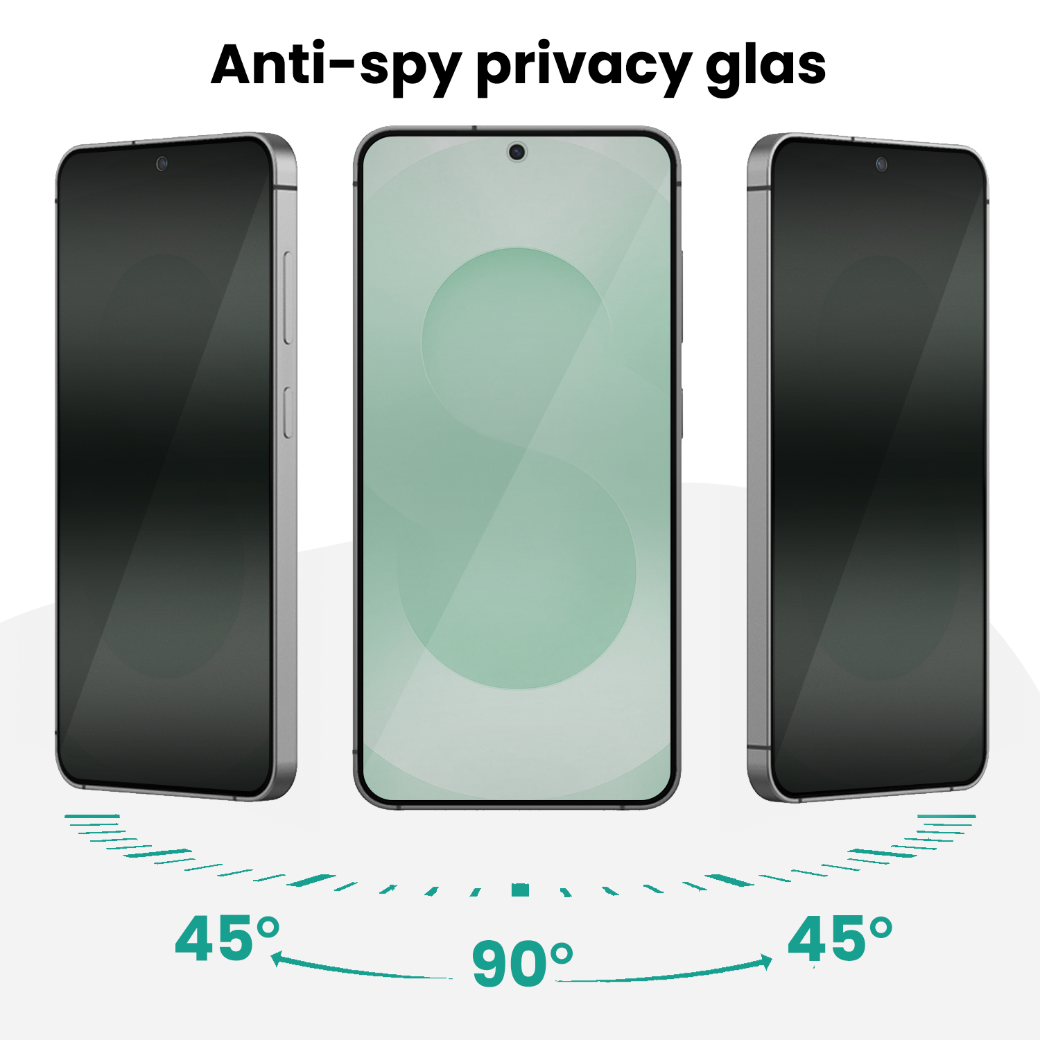 Forterra Forterra Samsung Galaxy S25 FE Hybrid Privacy Screenprotector - 3 PACK