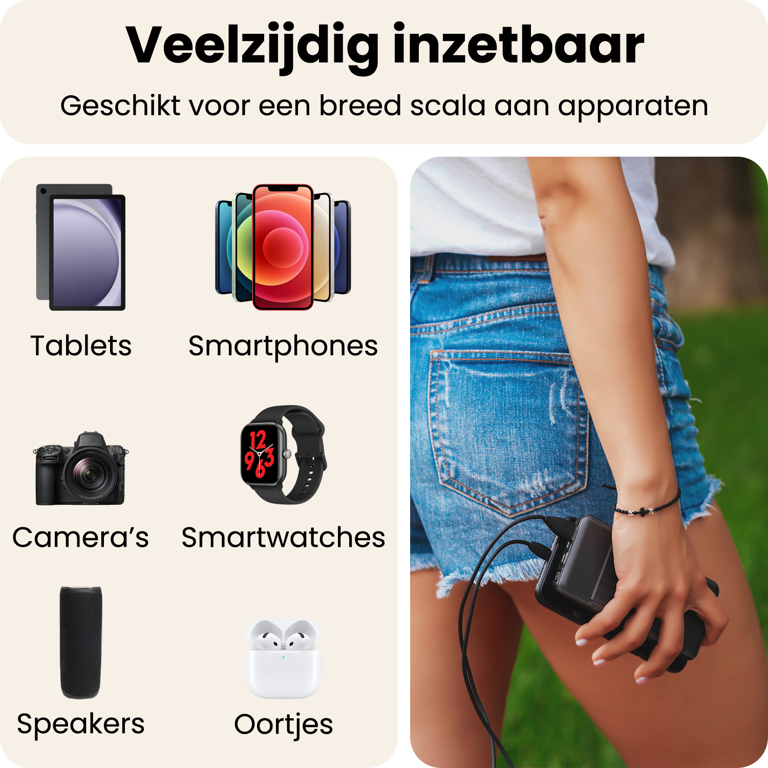 Nomfy Nomfy Powerbank 20000 mAh - Zwart