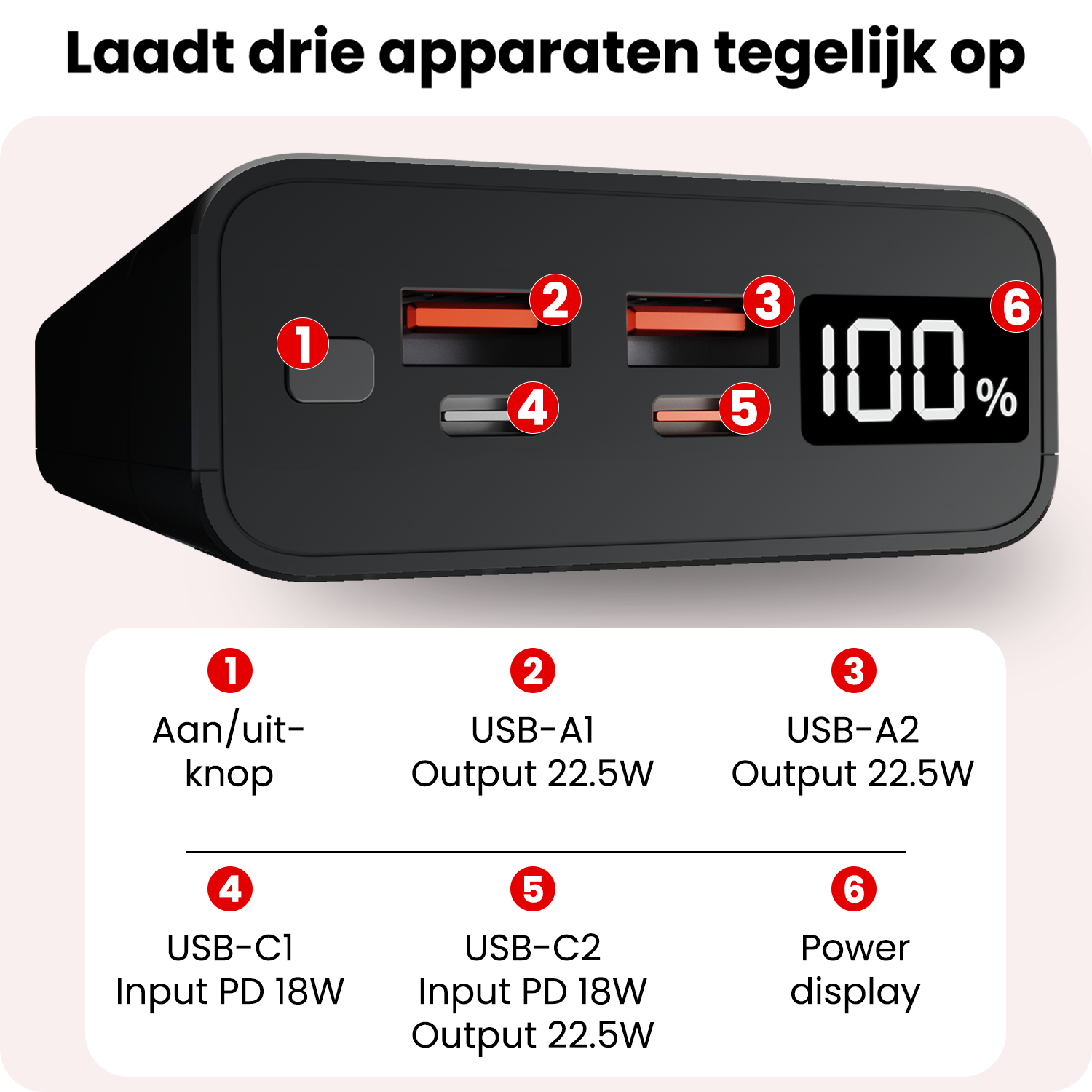 NoXx NoXx Powerbank 20000 mAh - Zwart