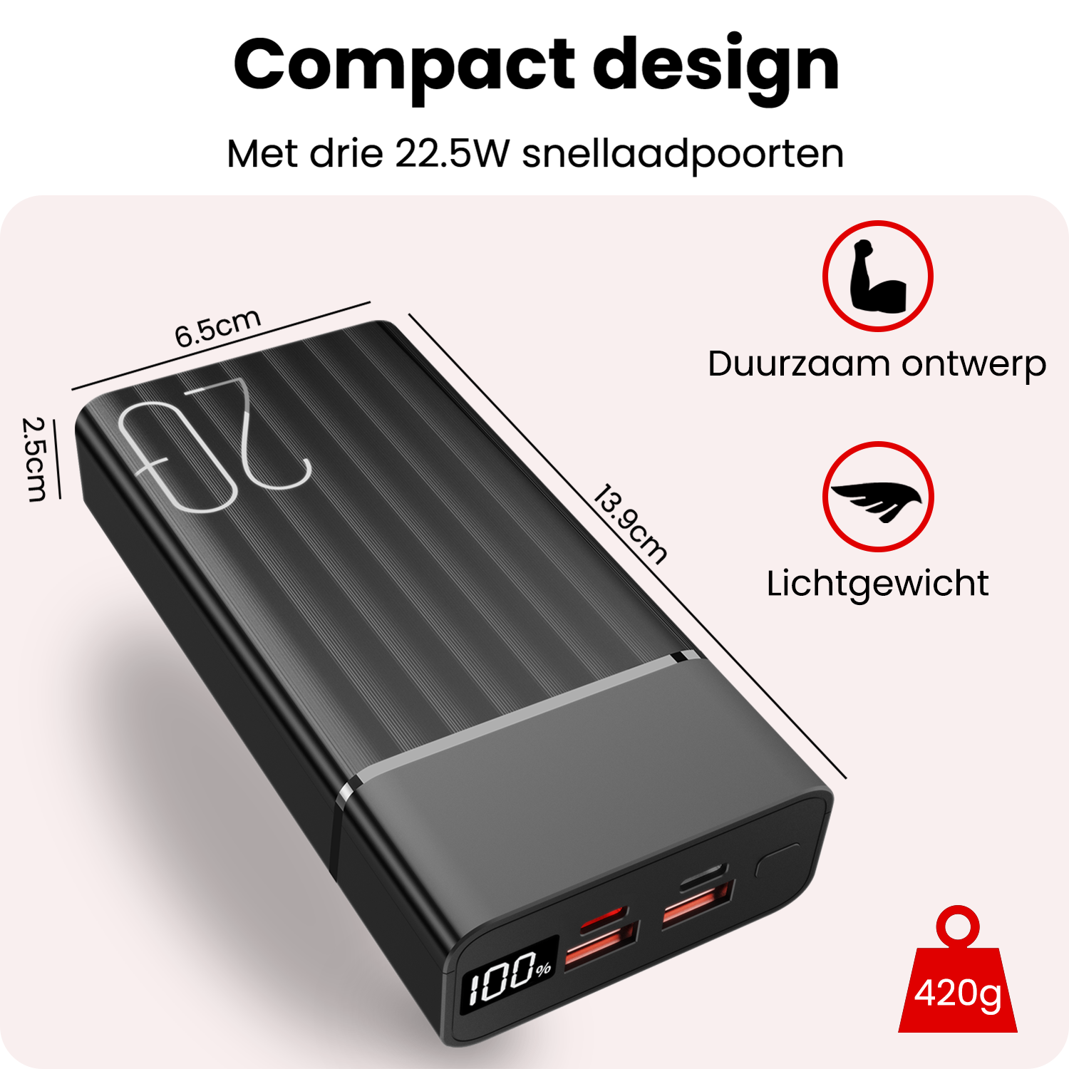 NoXx NoXx Powerbank 20000 mAh - Zwart