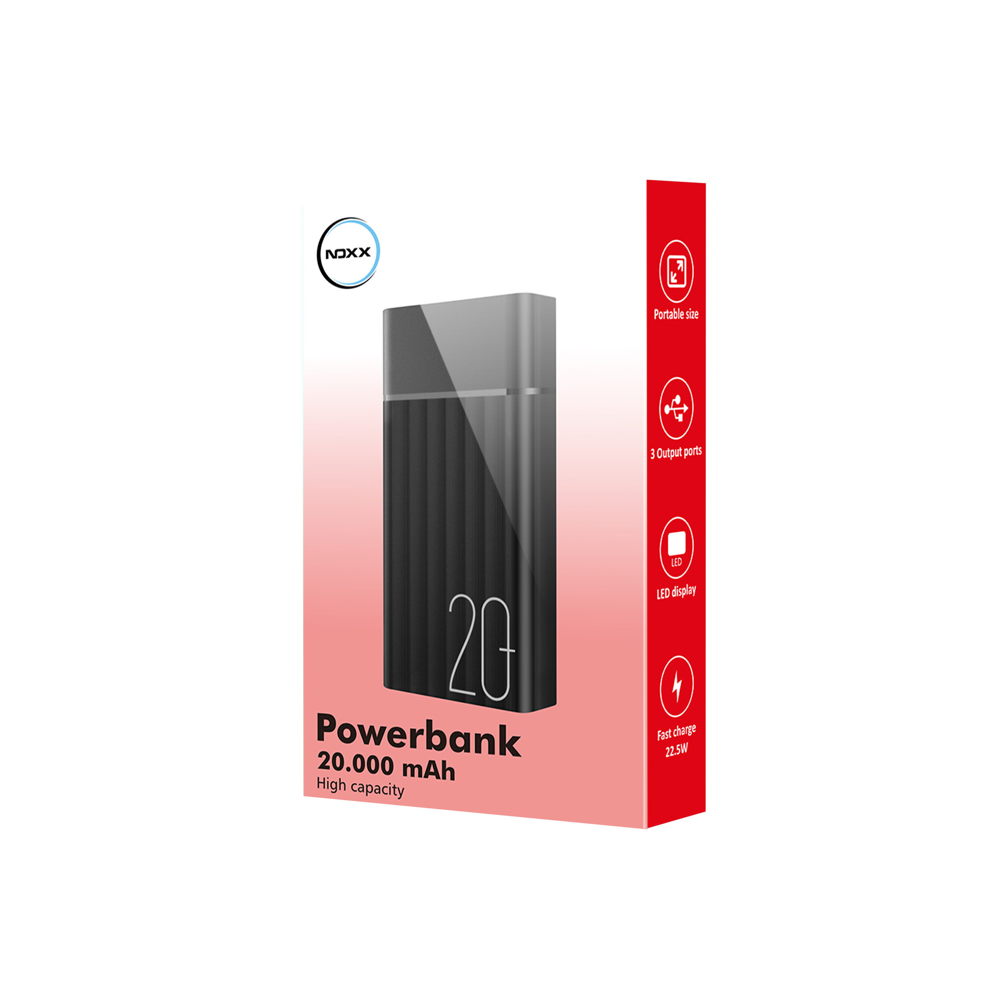 NoXx NoXx Powerbank 20000 mAh - Zwart