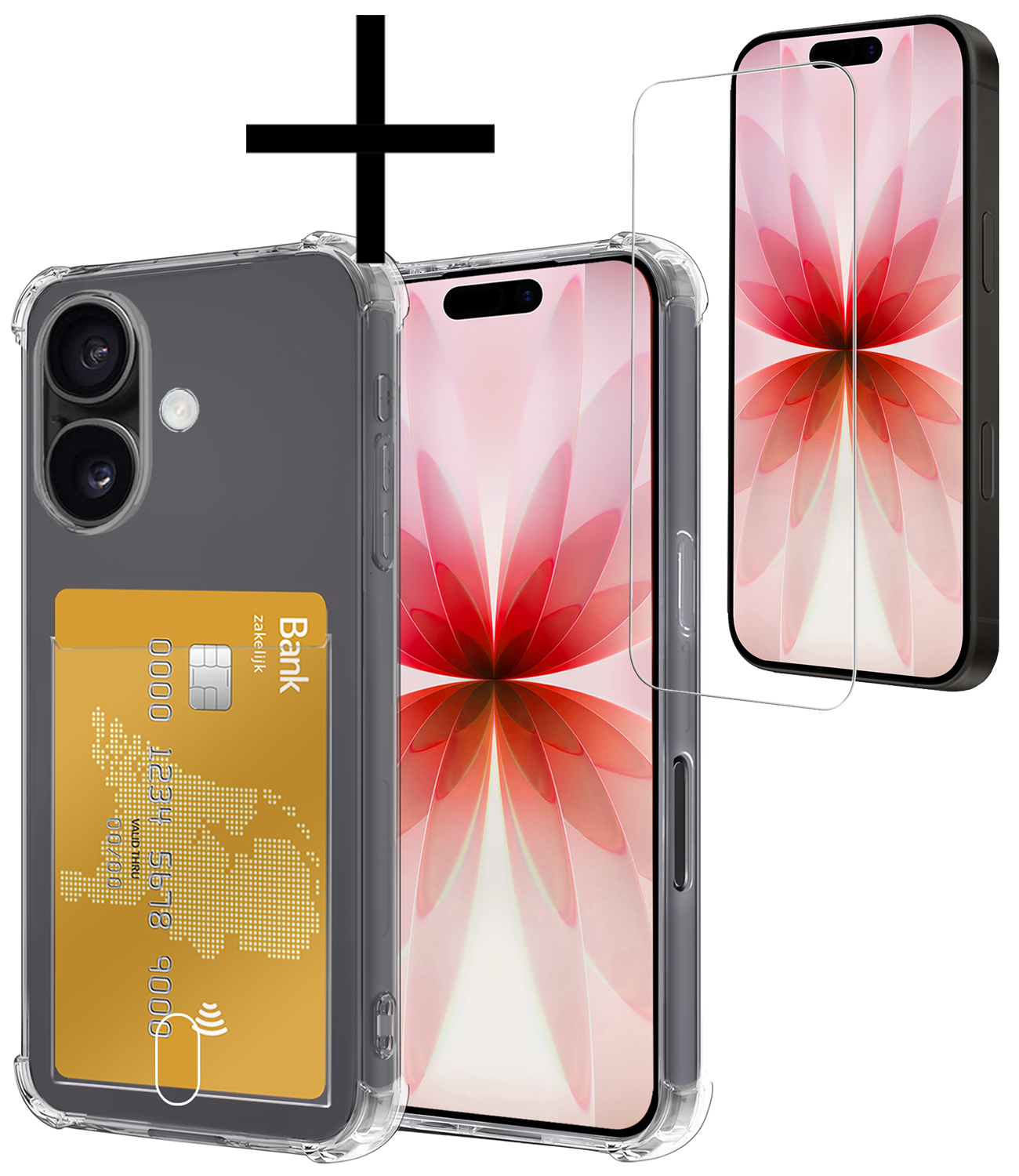 NoXx NoXx iPhone 17 Hoesje Pashouder Met Screenprotector