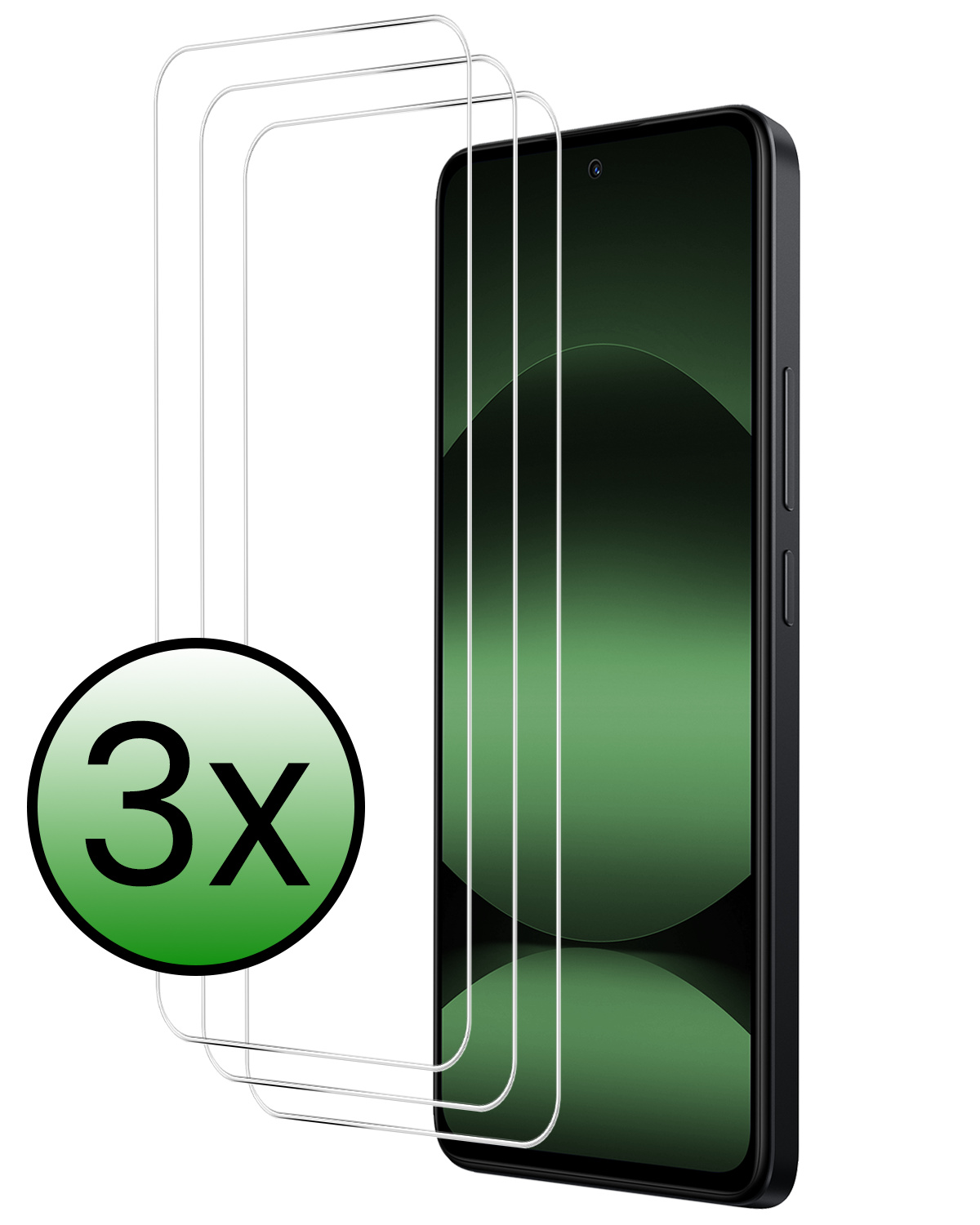 BASEY. BASEY. Xiaomi Redmi Note 14 5G Screenprotector Glas - 3 PACK