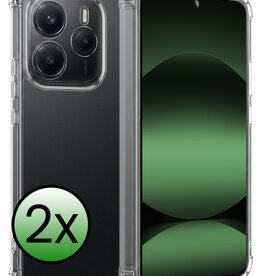 BASEY. BASEY. Xiaomi Redmi Note 14 5G Hoesje Shockproof - Transparant - 2 PACK