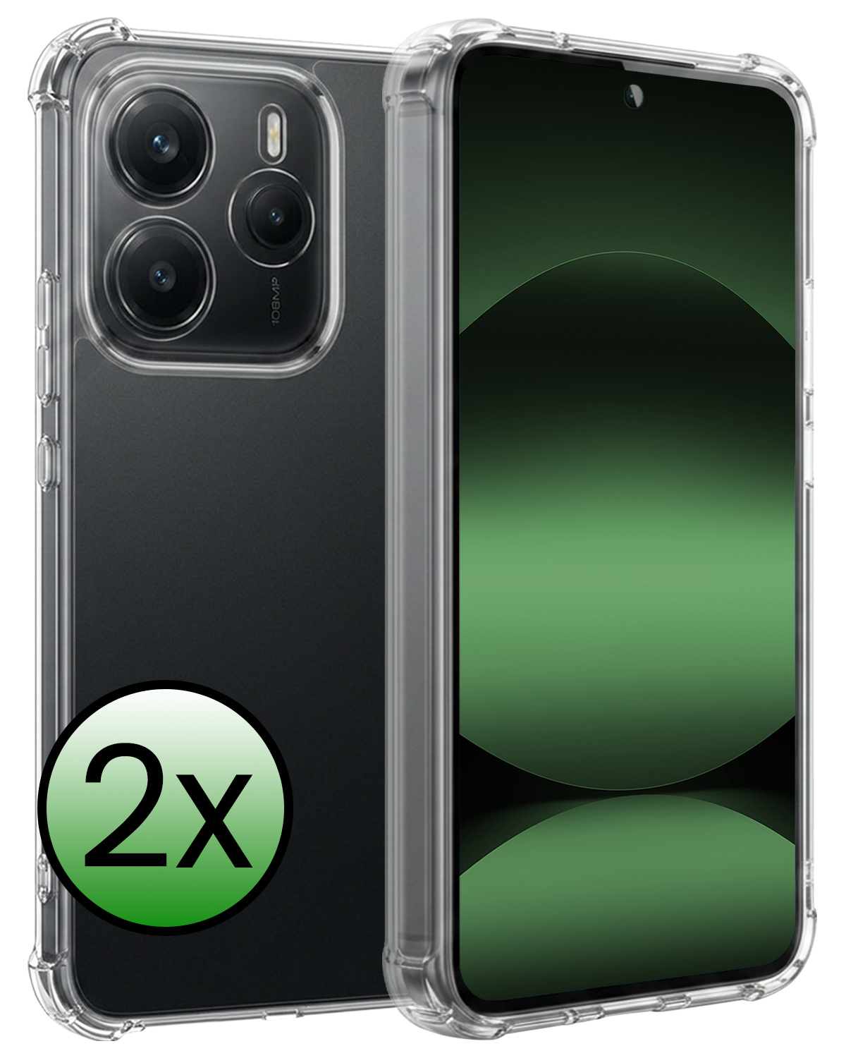 BASEY. BASEY. Xiaomi Redmi Note 14 5G Hoesje Shockproof - Transparant - 2 PACK