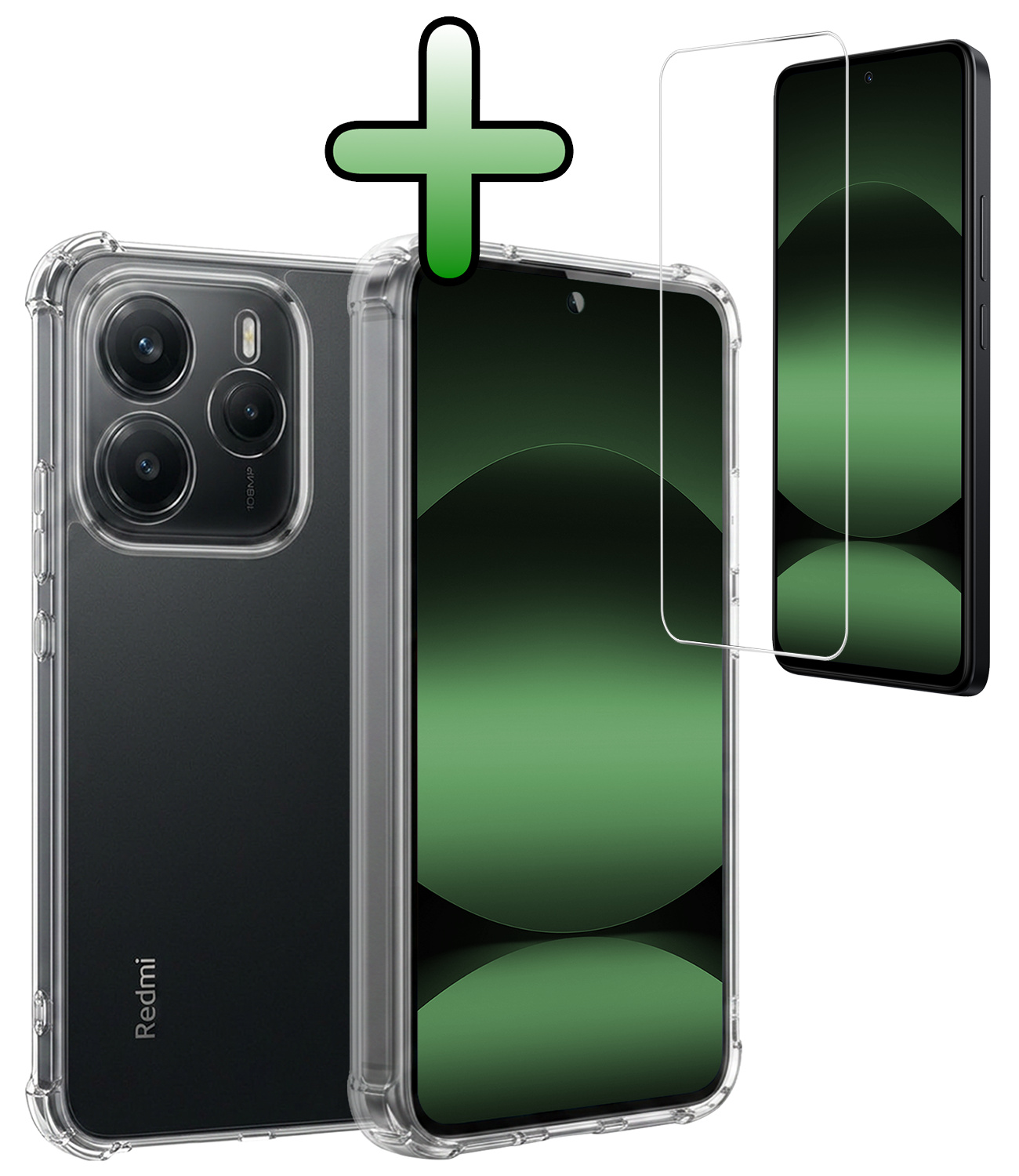 BASEY. BASEY. Xiaomi Redmi Note 14 5G Hoesje Shockproof Met Screenprotector