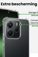BASEY. BASEY. Xiaomi Redmi Note 14 5G Hoesje Shockproof Met 2x Screenprotector
