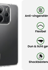BASEY. BASEY. Xiaomi Redmi Note 14 5G Hoesje Siliconen - Transparant - 2 PACK
