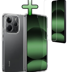 BASEY. BASEY. Xiaomi Redmi Note 14 5G Hoesje Siliconen Met Screenprotector - Transparant