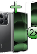 BASEY. BASEY. Xiaomi Redmi Note 14 5G Hoesje Siliconen Met 2x Screenprotector - Transparant