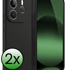 BASEY. BASEY. Xiaomi Redmi Note 14 5G Hoesje Siliconen - Zwart - 2 PACK