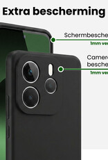 BASEY. BASEY. Xiaomi Redmi Note 14 5G Hoesje Siliconen - Zwart - 2 PACK