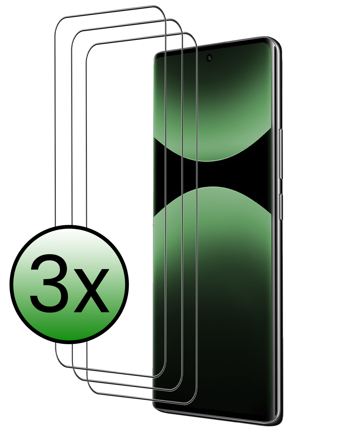 BASEY. BASEY. Xiaomi Redmi Note 14 Pro 5G Screenprotector Glas - 3 PACK
