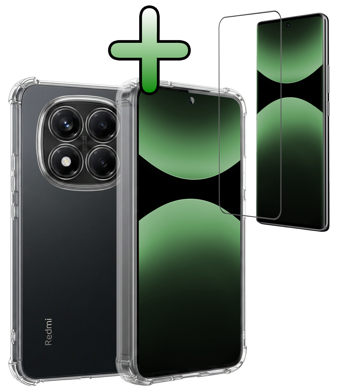 BASEY. BASEY. Xiaomi Redmi Note 14 Pro 5G Hoesje Shockproof Met Screenprotector
