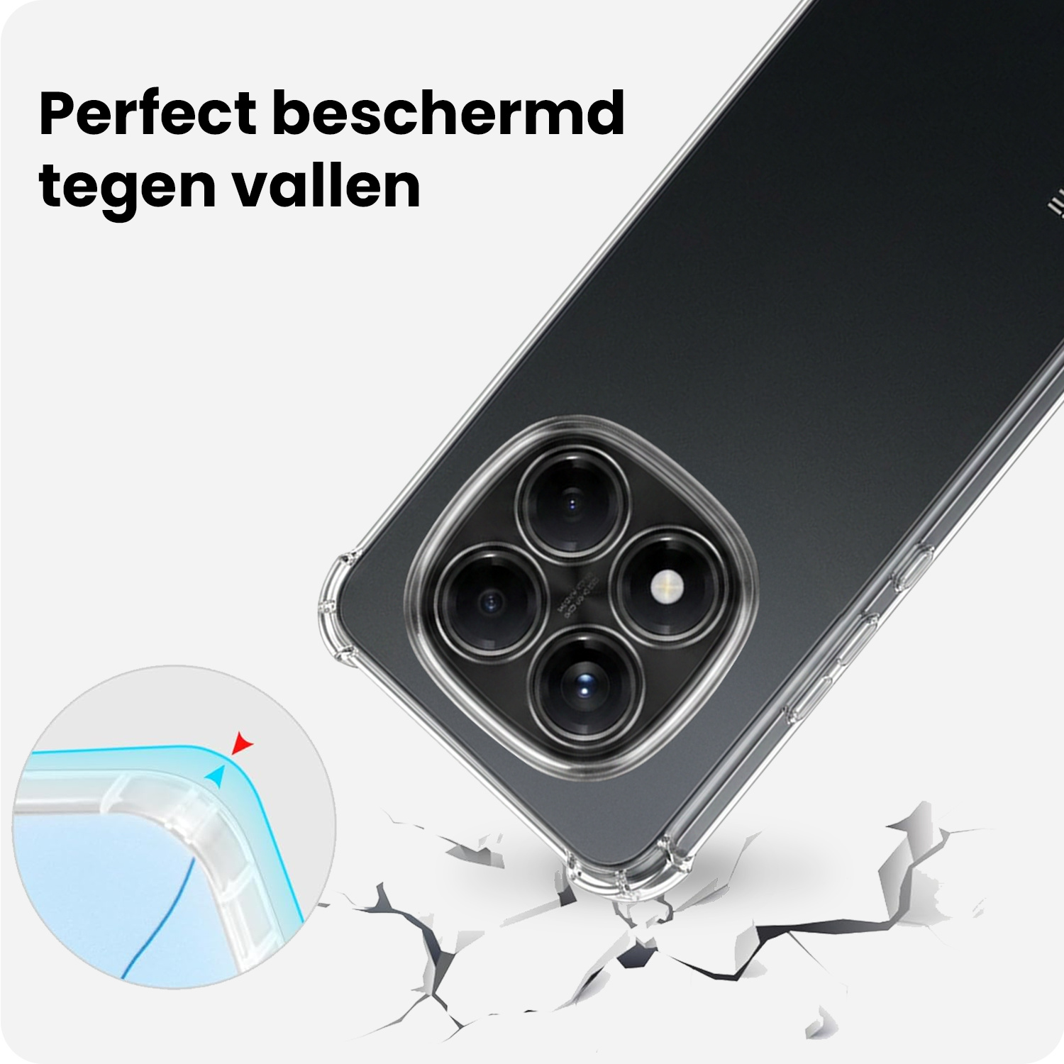 BASEY. BASEY. Xiaomi Redmi Note 14 Pro 5G Hoesje Shockproof Met Screenprotector