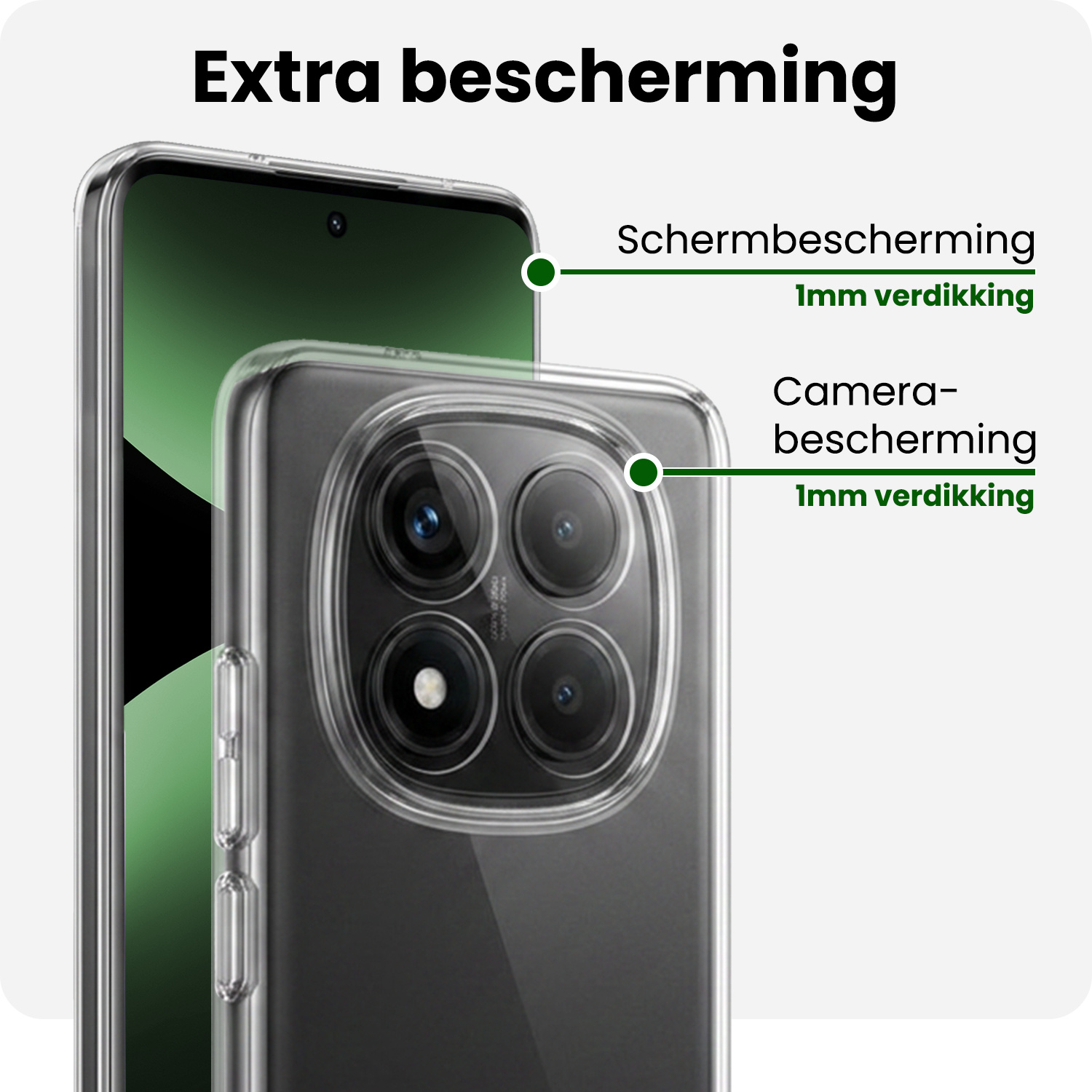 BASEY. BASEY. Xiaomi Redmi Note 14 Pro 5G Hoesje Siliconen - Transparant