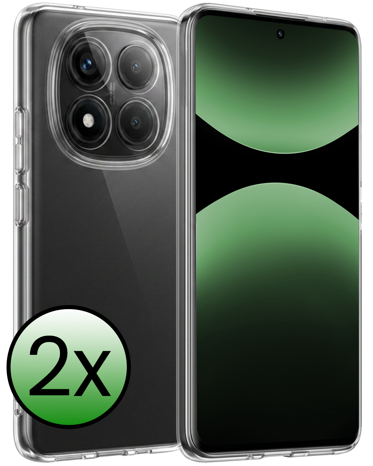 BASEY. BASEY. Xiaomi Redmi Note 14 Pro 5G Hoesje Siliconen - Transparant - 2 PACK