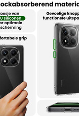 BASEY. BASEY. Xiaomi Redmi Note 14 Pro 5G Hoesje Siliconen - Transparant - 2 PACK