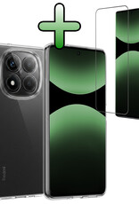 BASEY. BASEY. Xiaomi Redmi Note 14 Pro 5G Hoesje Siliconen Met Screenprotector - Transparant