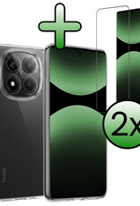 BASEY. BASEY. Xiaomi Redmi Note 14 Pro 5G Hoesje Siliconen Met 2x Screenprotector - Transparant