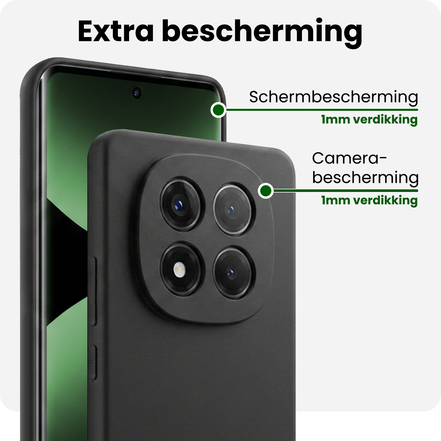 BASEY. BASEY. Xiaomi Redmi Note 14 Pro 5G Hoesje Siliconen - Zwart