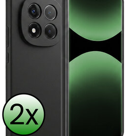 BASEY. BASEY. Xiaomi Redmi Note 14 Pro 5G Hoesje Siliconen - Zwart - 2 PACK