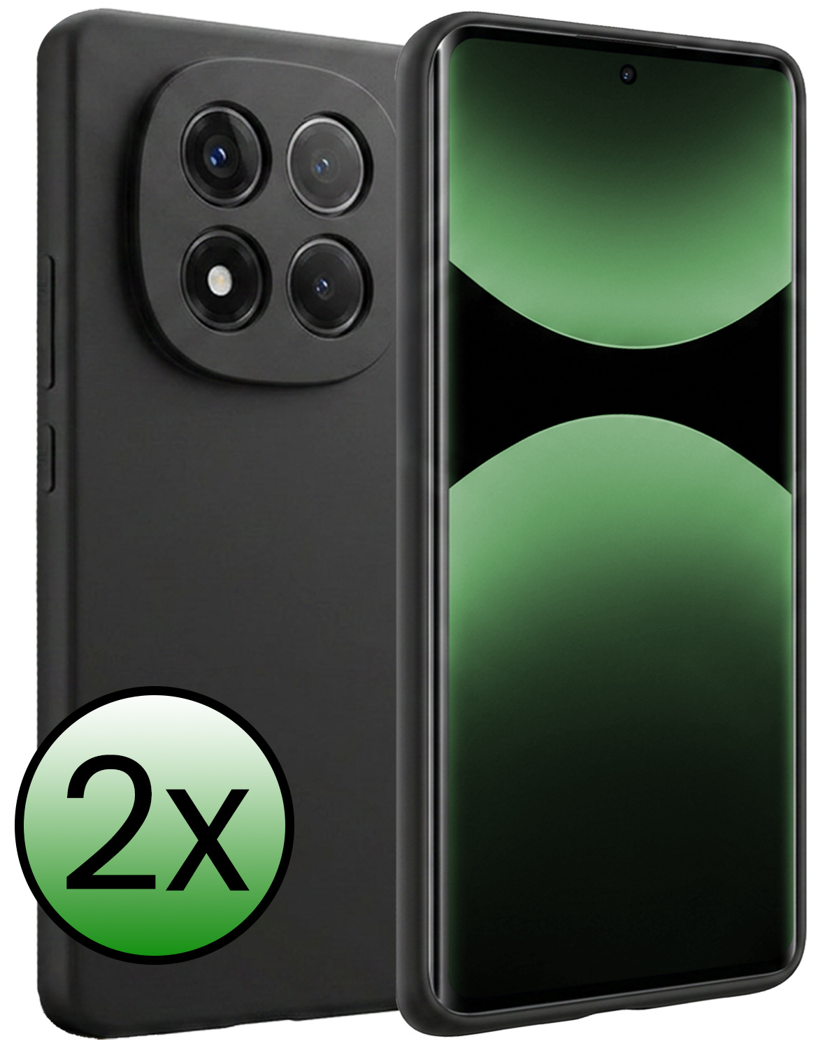 BASEY. BASEY. Xiaomi Redmi Note 14 Pro 5G Hoesje Siliconen - Zwart - 2 PACK