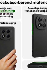 BASEY. BASEY. Xiaomi Redmi Note 14 Pro 5G Hoesje Siliconen Met 2x Screenprotector - Zwart