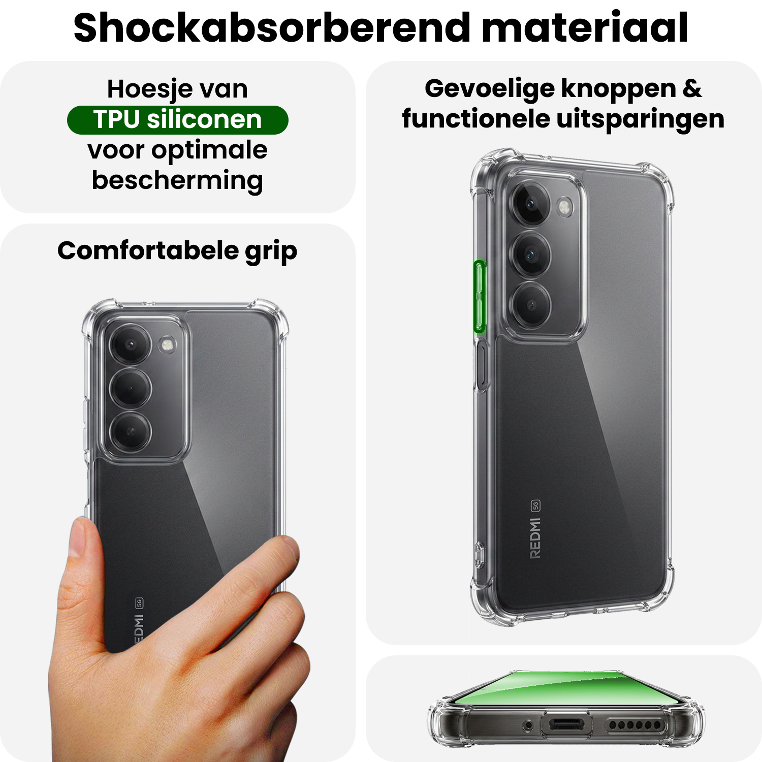 BASEY. BASEY. Xiaomi 15 Hoesje Shockproof Met Screenprotector
