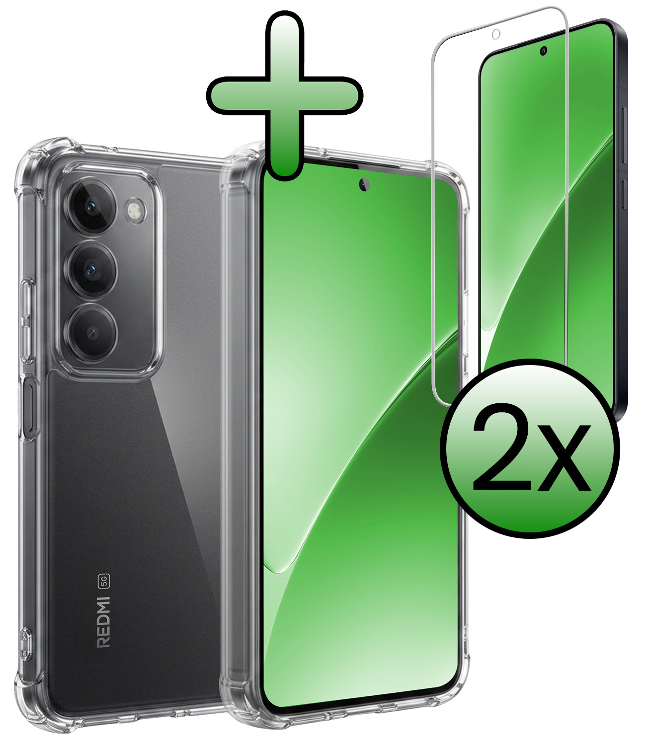 BASEY. BASEY. Xiaomi 15 Hoesje Shockproof Met 2x Screenprotector