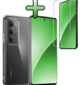 BASEY. BASEY. Xiaomi 15 Hoesje Siliconen Met Screenprotector - Transparant