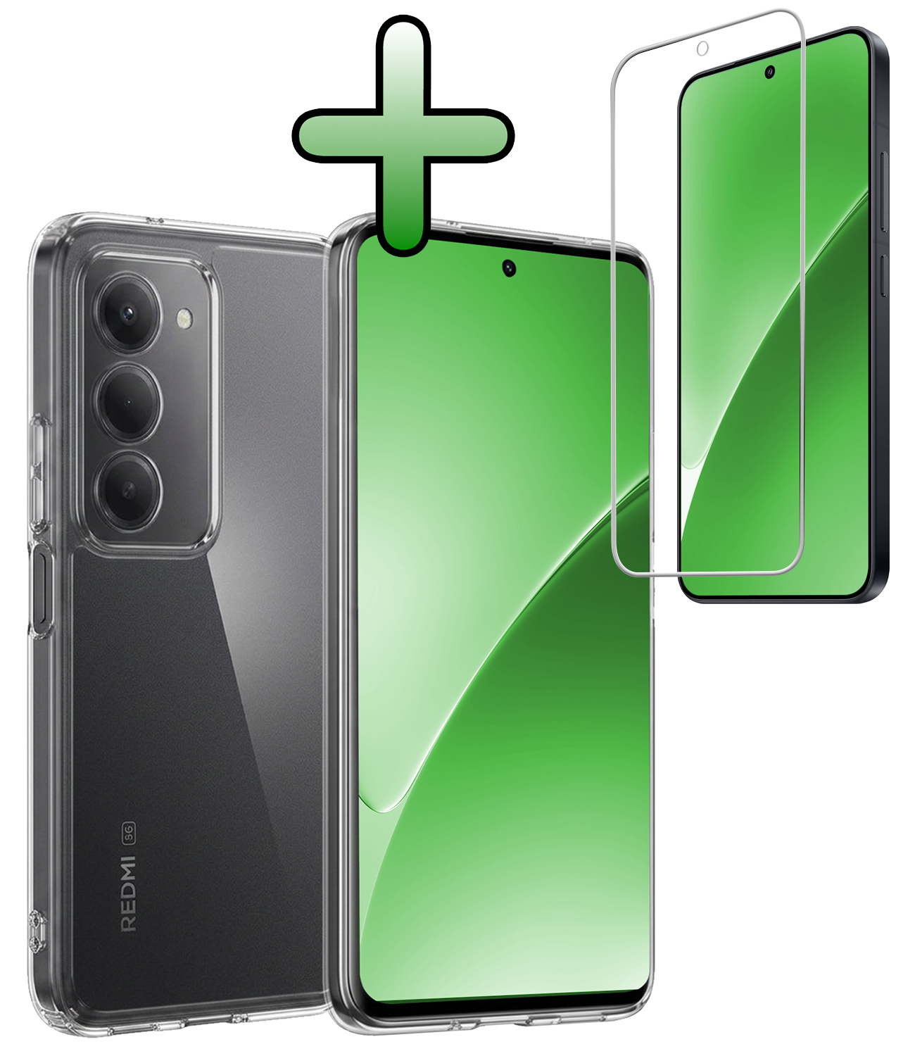 BASEY. BASEY. Xiaomi 15 Hoesje Siliconen Met Screenprotector - Transparant