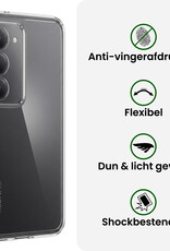 BASEY. BASEY. Xiaomi 15 Hoesje Siliconen Met Screenprotector - Transparant