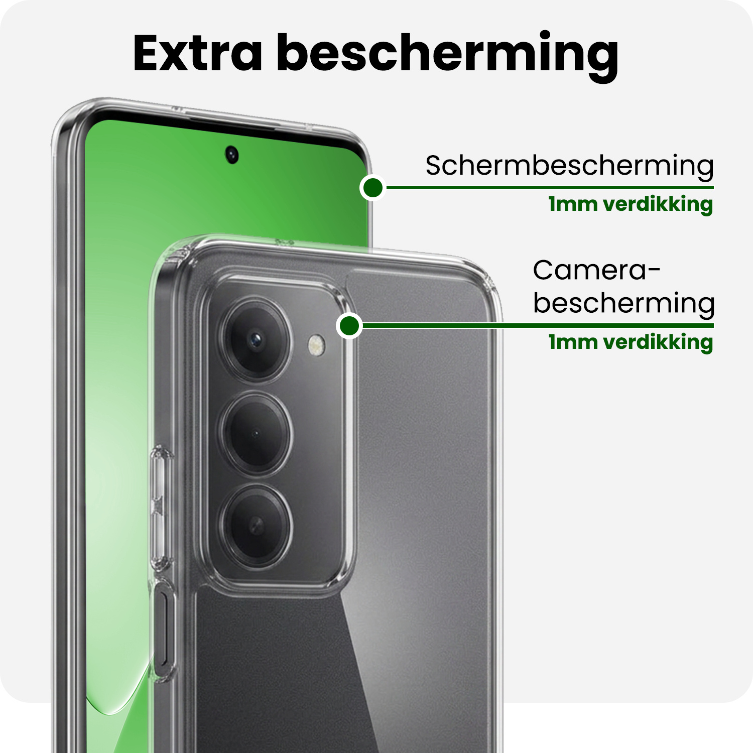 BASEY. BASEY. Xiaomi 15 Hoesje Siliconen Met Screenprotector - Transparant