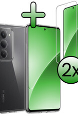 BASEY. BASEY. Xiaomi 15 Hoesje Siliconen Met 2x Screenprotector - Transparant