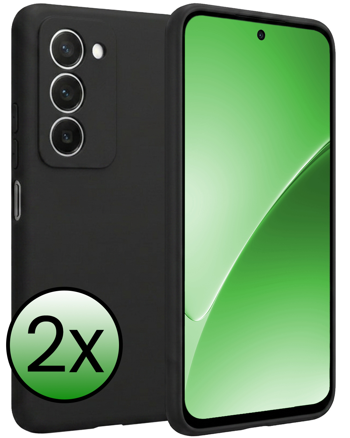 BASEY. BASEY. Xiaomi 15 Hoesje Siliconen - Zwart - 2 PACK