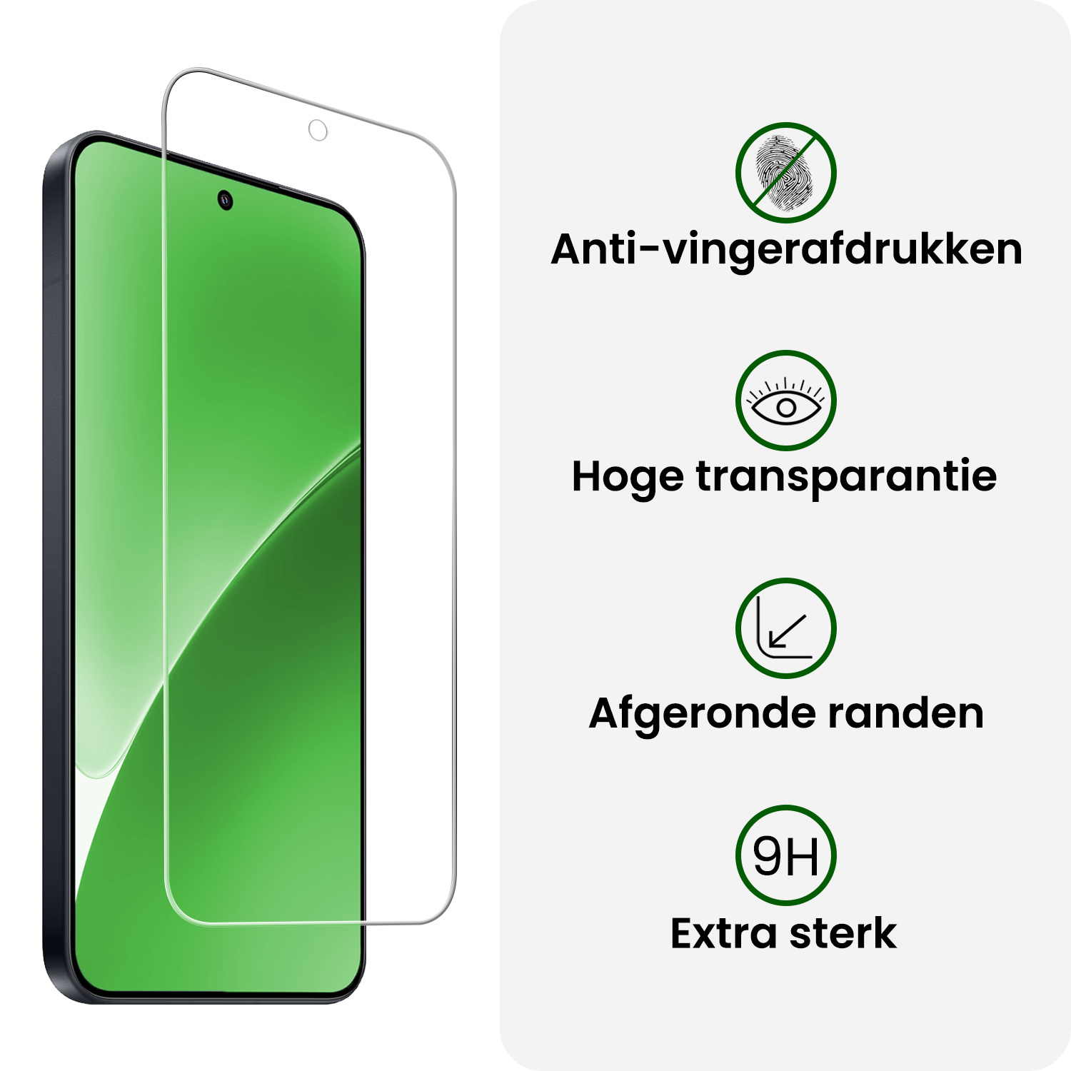 BASEY. BASEY. Xiaomi 15 Hoesje Siliconen Met Screenprotector - Zwart