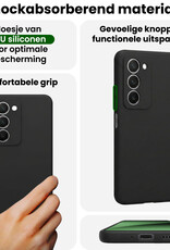 BASEY. BASEY. Xiaomi 15 Hoesje Siliconen Met Screenprotector - Zwart