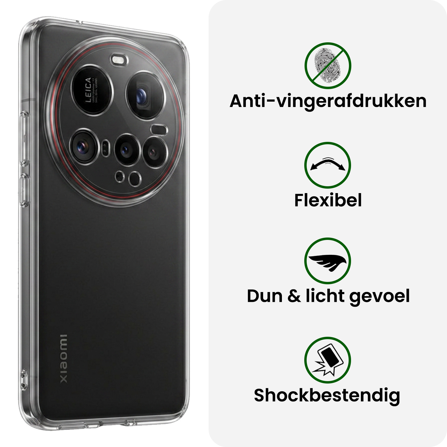 BASEY. BASEY. Xiaomi 15 Ultra Hoesje Siliconen Met Screenprotector - Transparant